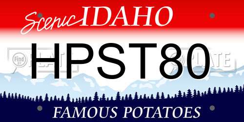 HPST80 Idaho License Plate