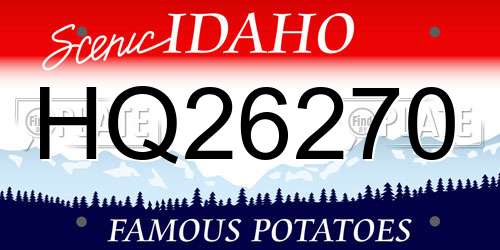 HQ26270 Idaho License Plate