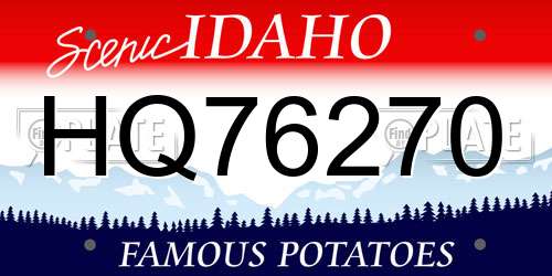 HQ76270 Idaho License Plate