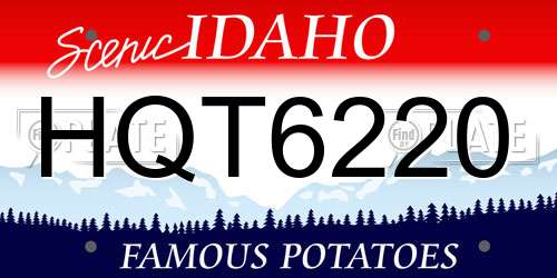 HQT6220 Idaho License Plate
