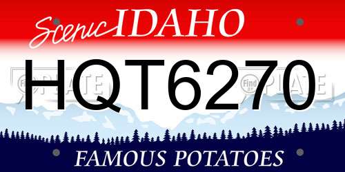 HQT6270 Idaho License Plate