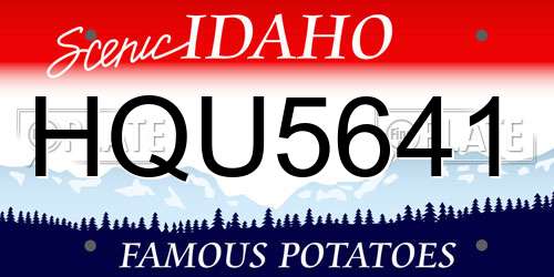 HQU5641 Idaho License Plate