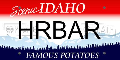 HRBAR Idaho License Plate