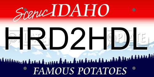 HRD2HDL Idaho License Plate