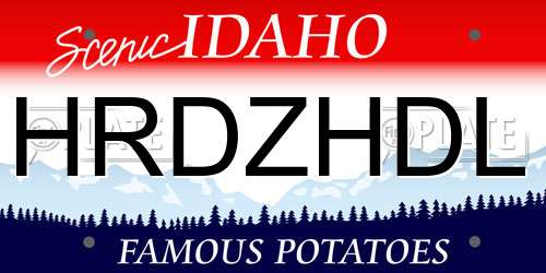 HRDZHDL Idaho License Plate