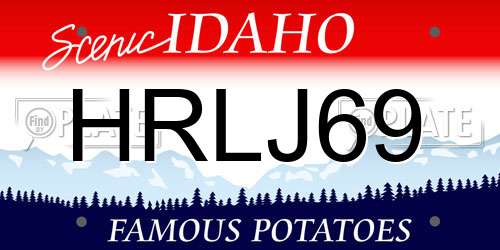 HRLJ69 Idaho License Plate