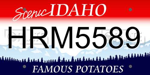 HRM5589 Idaho License Plate