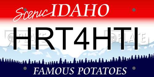 HRT4HTI Idaho License Plate