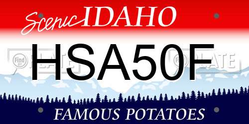 HSA50F Idaho License Plate