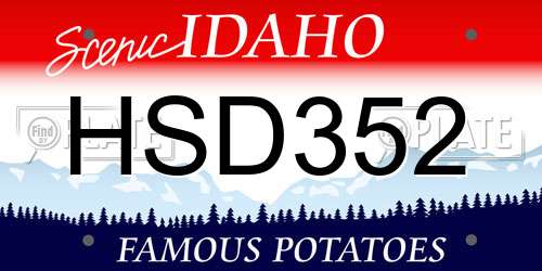 HSD352 Idaho License Plate
