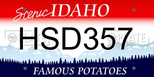 HSD357 Idaho License Plate