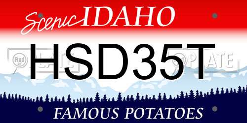 HSD35T Idaho License Plate