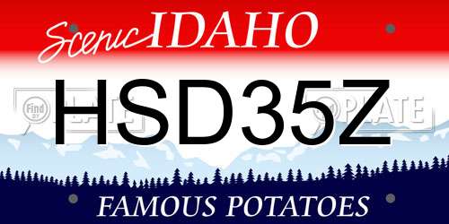 HSD35Z Idaho License Plate