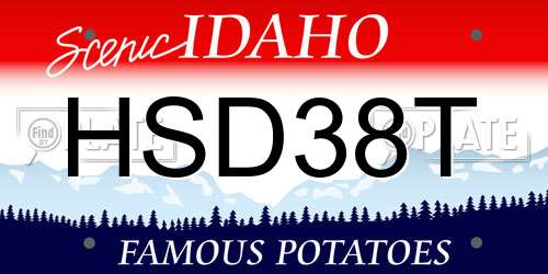 HSD38T Idaho License Plate