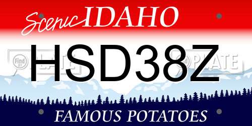 HSD38Z Idaho License Plate