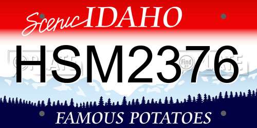 HSM2376 Idaho License Plate