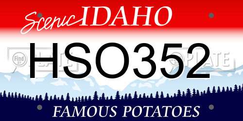 HSO352 Idaho License Plate