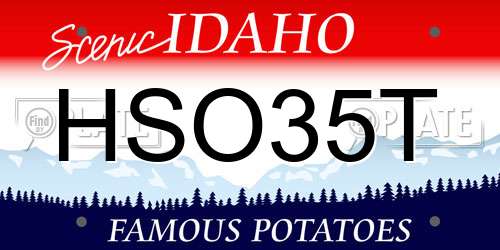 HSO35T Idaho License Plate