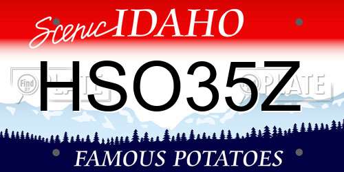 HSO35Z Idaho License Plate