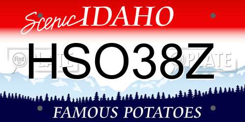HSO38Z Idaho License Plate