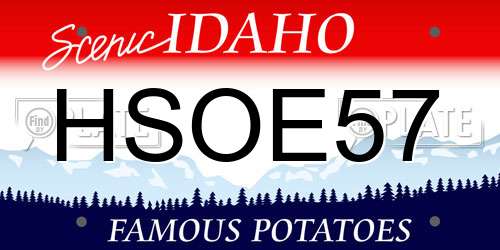 HSOE57 Idaho License Plate