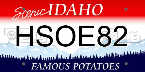HSOE82 Idaho License Plate