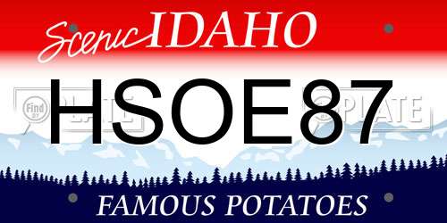 HSOE87 Idaho License Plate