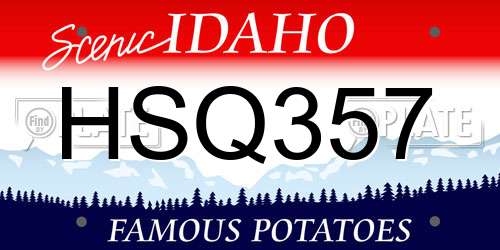 HSQ357 Idaho License Plate