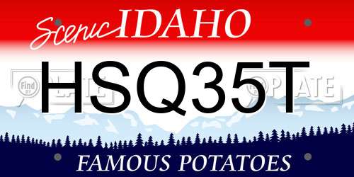 HSQ35T Idaho License Plate