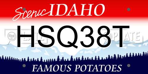 HSQ38T Idaho License Plate
