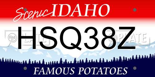 HSQ38Z Idaho License Plate