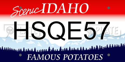 HSQE57 Idaho License Plate