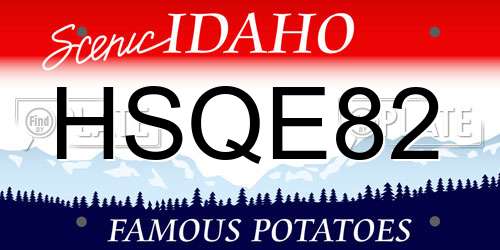 HSQE82 Idaho License Plate