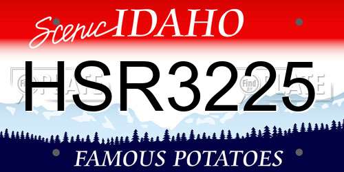 HSR3225 Idaho License Plate