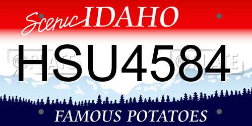 HSU4584 Idaho License Plate