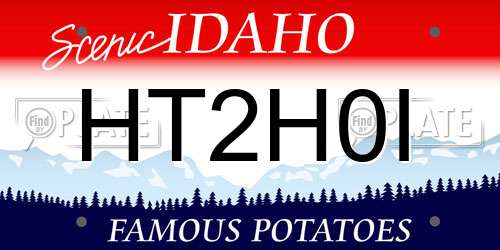 HT2H0I Idaho License Plate