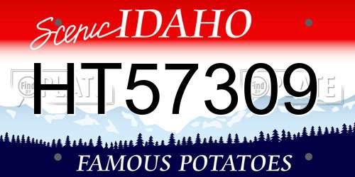 HT57309 Idaho License Plate