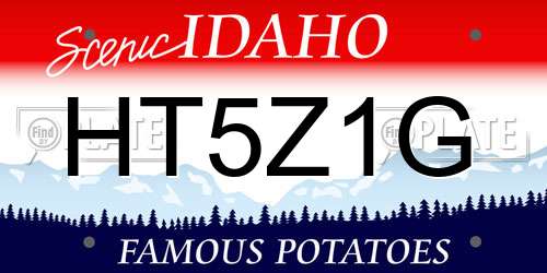 HT5Z1G Idaho License Plate