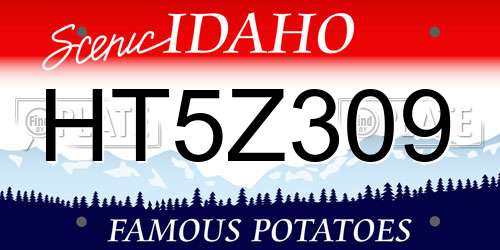 HT5Z309 Idaho License Plate