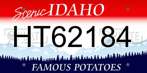 HT62184 Idaho License Plate