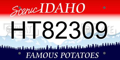 HT82309 Idaho License Plate