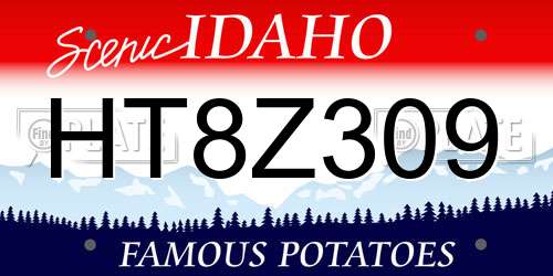 HT8Z309 Idaho License Plate