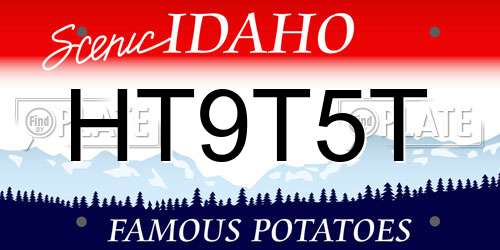 HT9T5T Idaho License Plate
