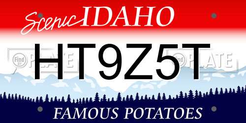 HT9Z5T Idaho License Plate