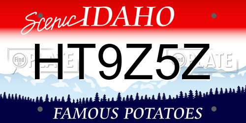HT9Z5Z Idaho License Plate