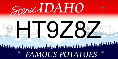 HT9Z8Z Idaho License Plate