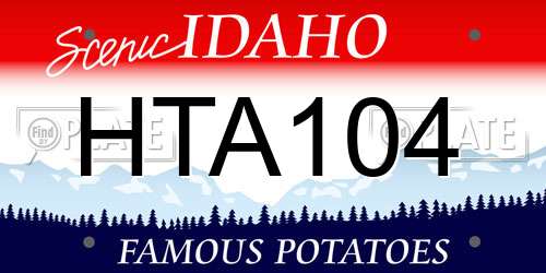 HTA104 Idaho License Plate