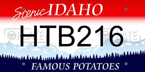 HTB216 Idaho License Plate