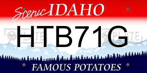 HTB71G Idaho License Plate