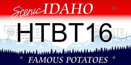 HTBT16 Idaho License Plate